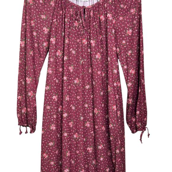 Vtg 1980's Lanz Original Floral Print Tiered Hem Cottage Core Midi Dress - Picture 3 of 8